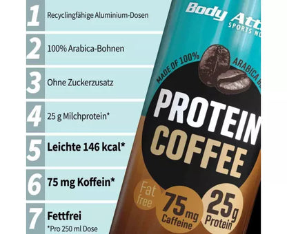 BODY ATTACK PROTEIN COFFEE 250ML - CAFE LATTE