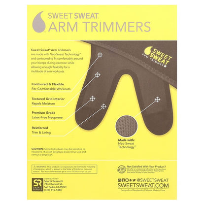 SPORTS RESEARCH SWEET SWEAT ARM TRIMMER - YELLOW MEDIUM