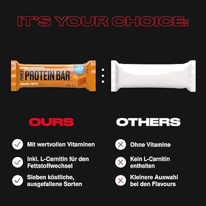 BODY ATTACK POWER PROTEIN BAR 35G - CARAMEL TOFFEE