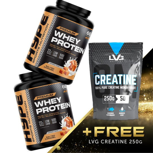 2x Hype Whey Protein - 2000 gram + FREE 250g Creatine