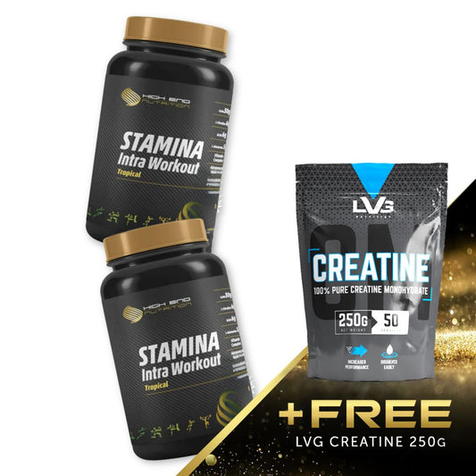  2x HIGH END NUTRITION STAMINA INTRA WORKOUT + FREE 250g CREATINE