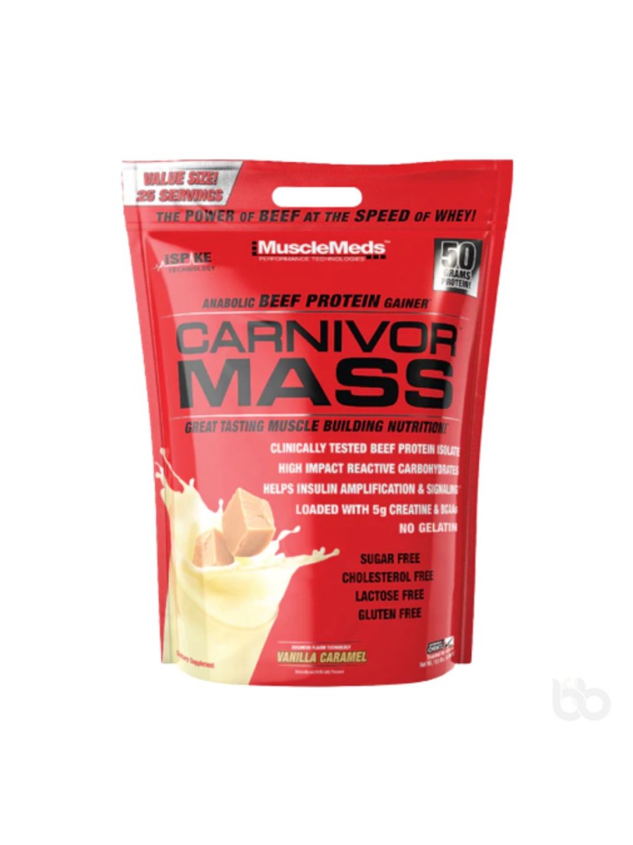 M.MEDS CARNIVOR MASS VANILLA CARAMEL 10.7LB(BAG)