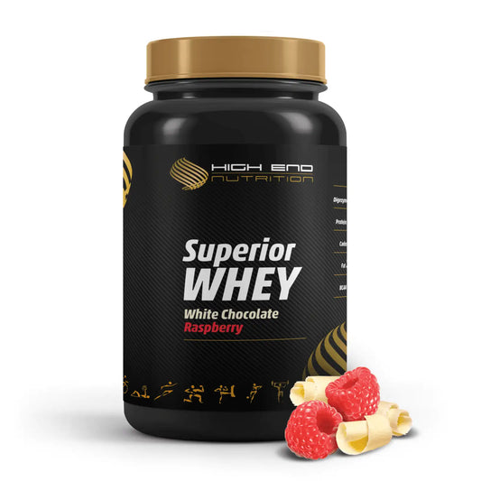  HIGH END NUTRITION SUPERIOR WHEY 'WHITE CHOC RASPBERRY' '908 G'