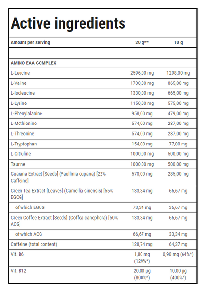 TREC GOLD CORE LINE AMINO EAA HIGH SPEED 300G - APPLE