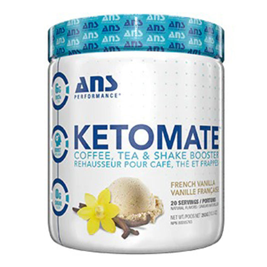 ANS Ketomate Coffee, Tea & Shake Booster 293g French Vanilla