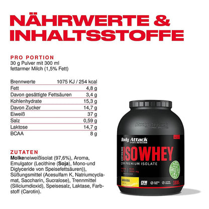 BODY ATTACK EXTREME ISOWHEY - 1.8KG- BANANA