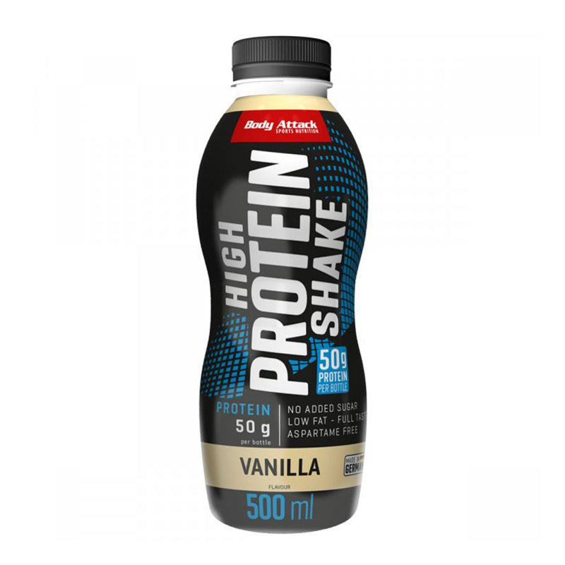 BODY ATTACK HIGH PROTEIN SHAKE 500ML - VANILLA