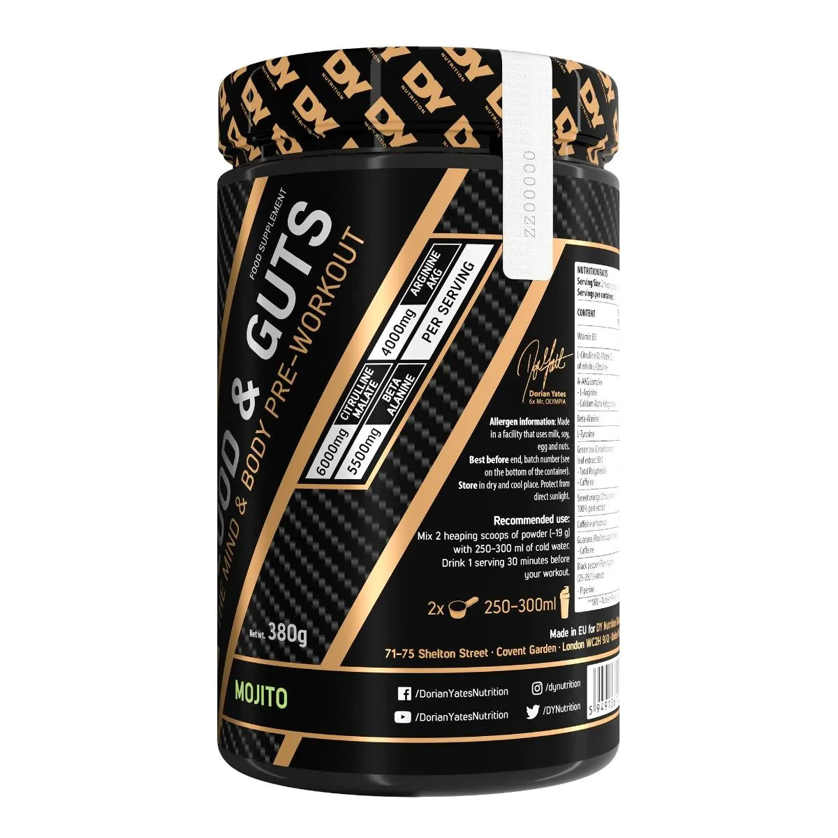 DY Nutrition Blood and Guts Pre Workout